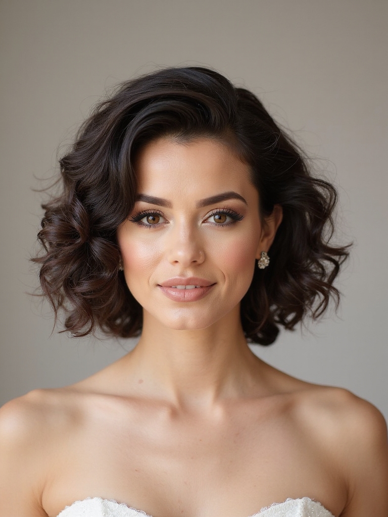 curly bridal hairstyle inspiration
