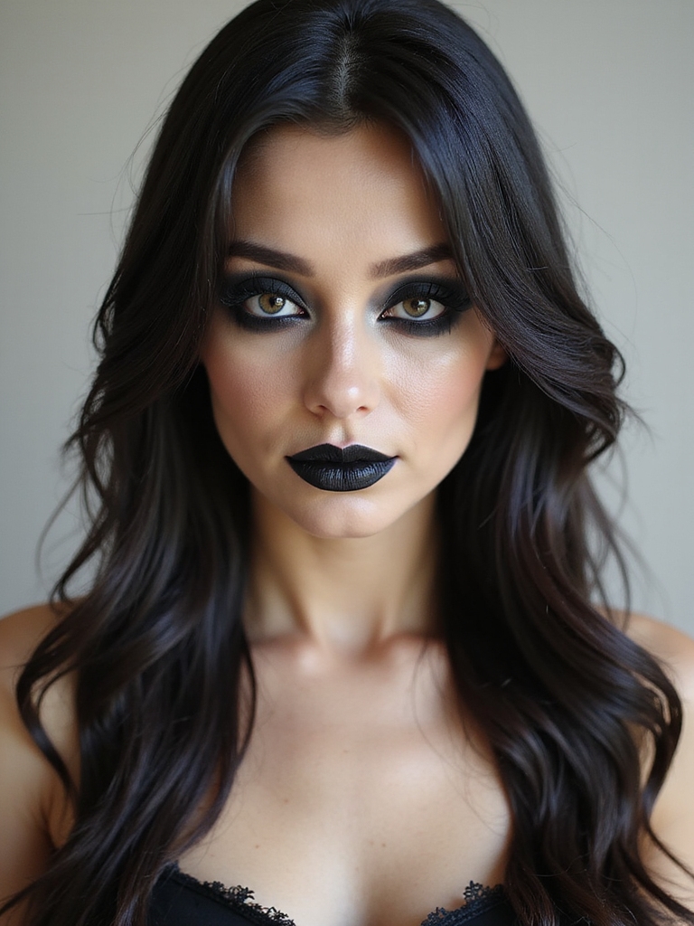 dark smudged eye makeup