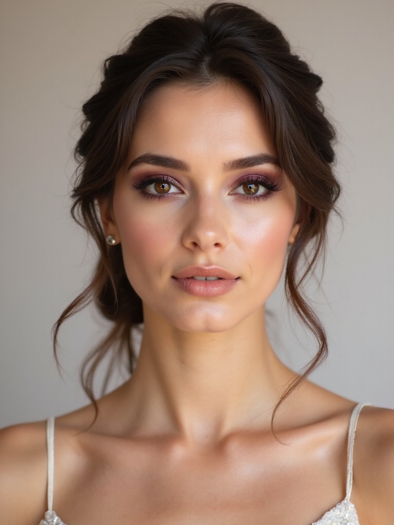 deep plum bridal makeup