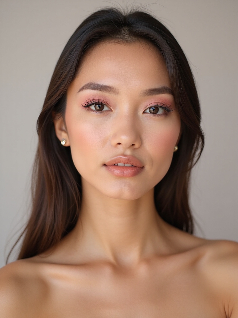 delicate light pink eyeliner