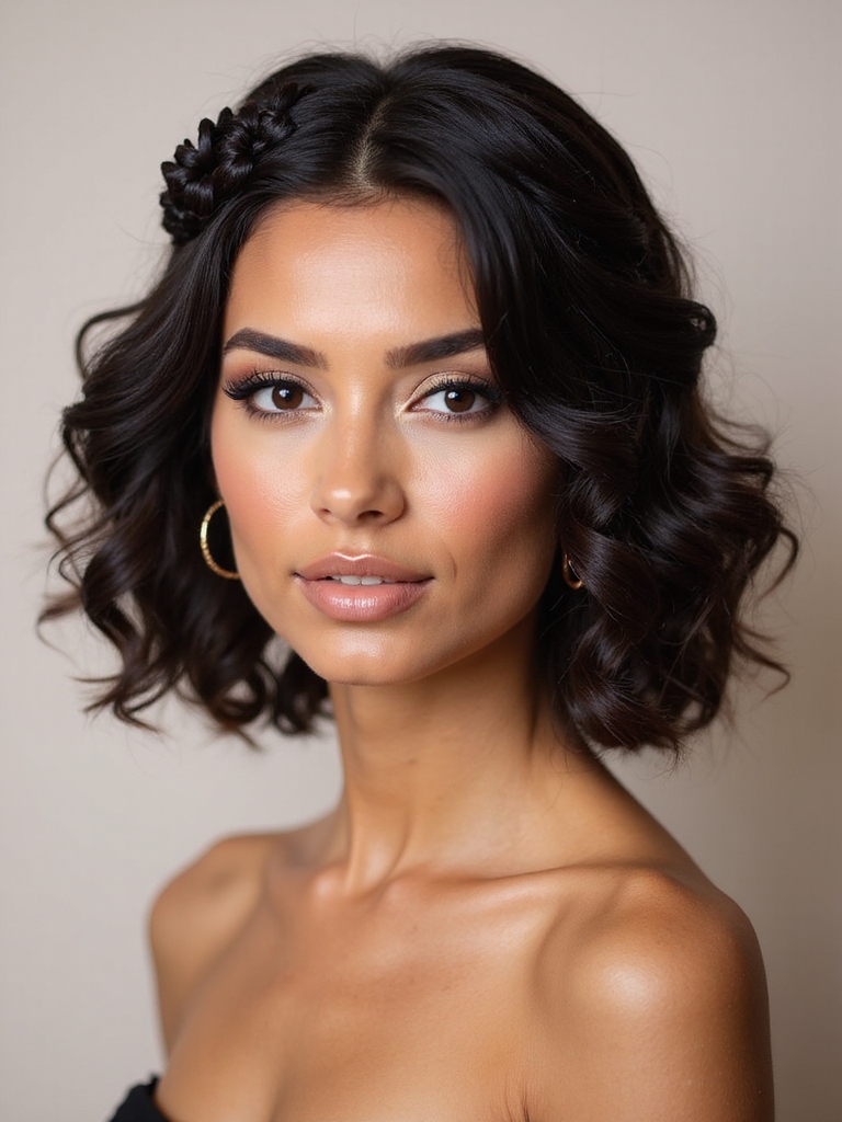 delicate micro braids for romance