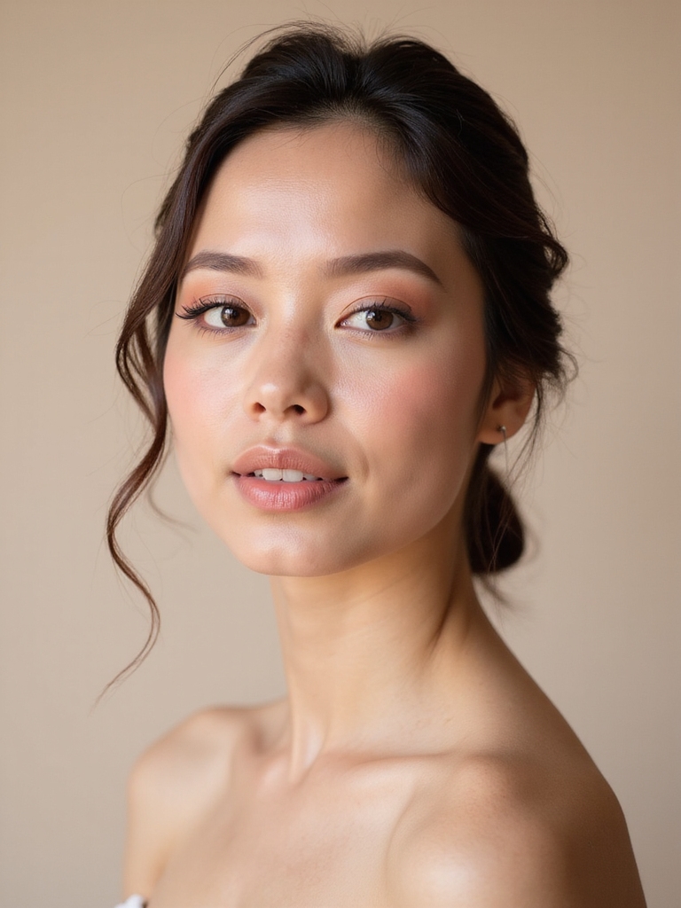 delicate pink bridesmaid makeup