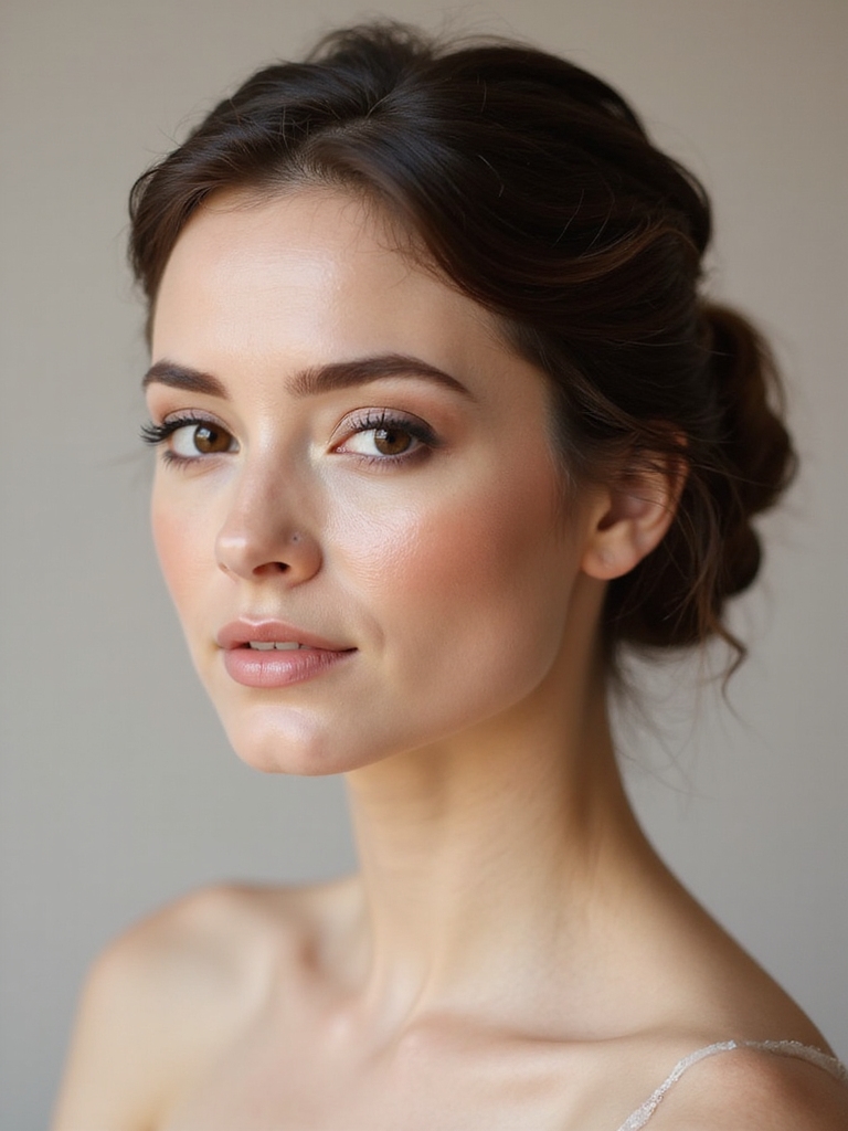 delicate rosy cheeks elegance
