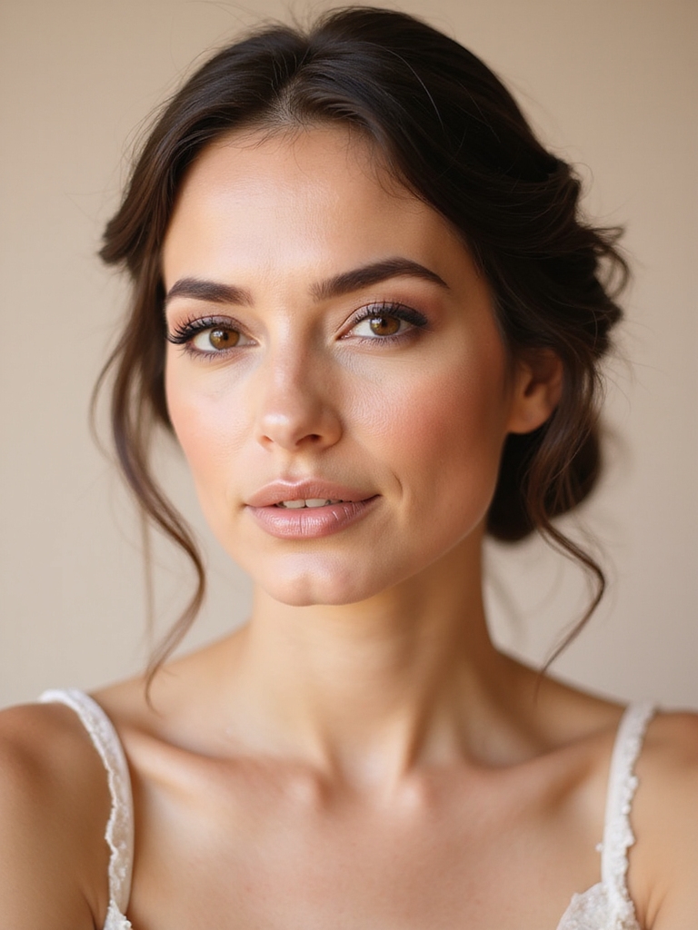 dewy skin highlighted cheeks