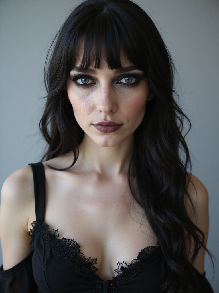 dramatic dark smoky eyes
