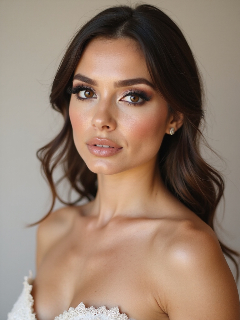 dramatic lashes for bridal glam