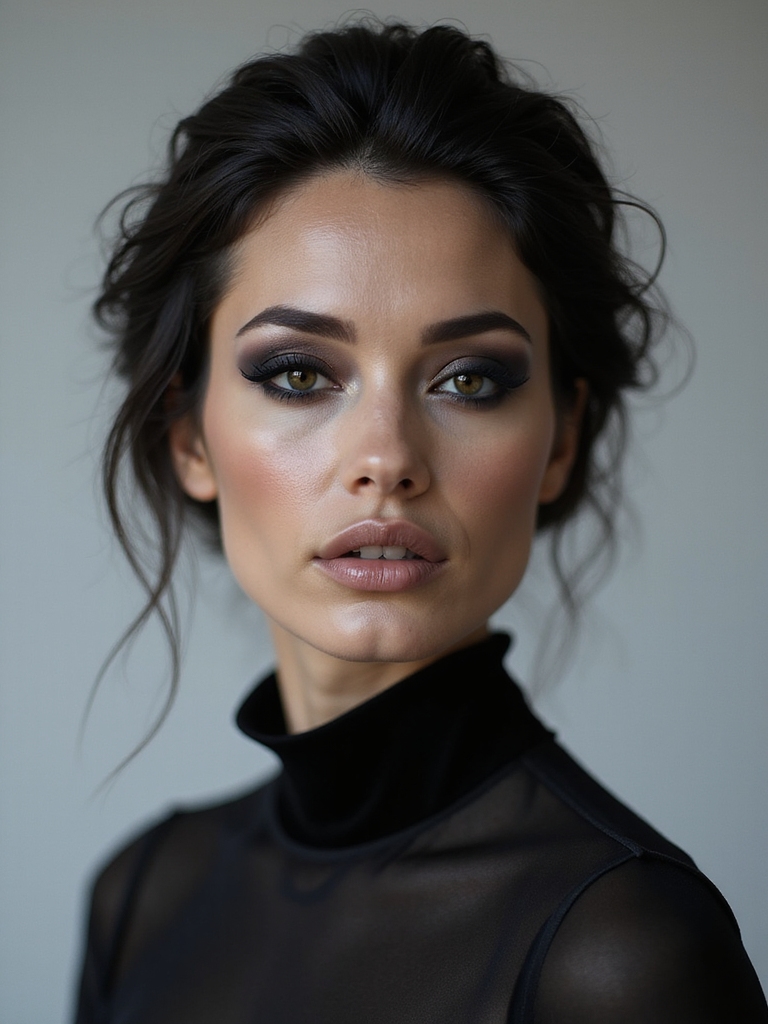 dramatic moody smoky eyes
