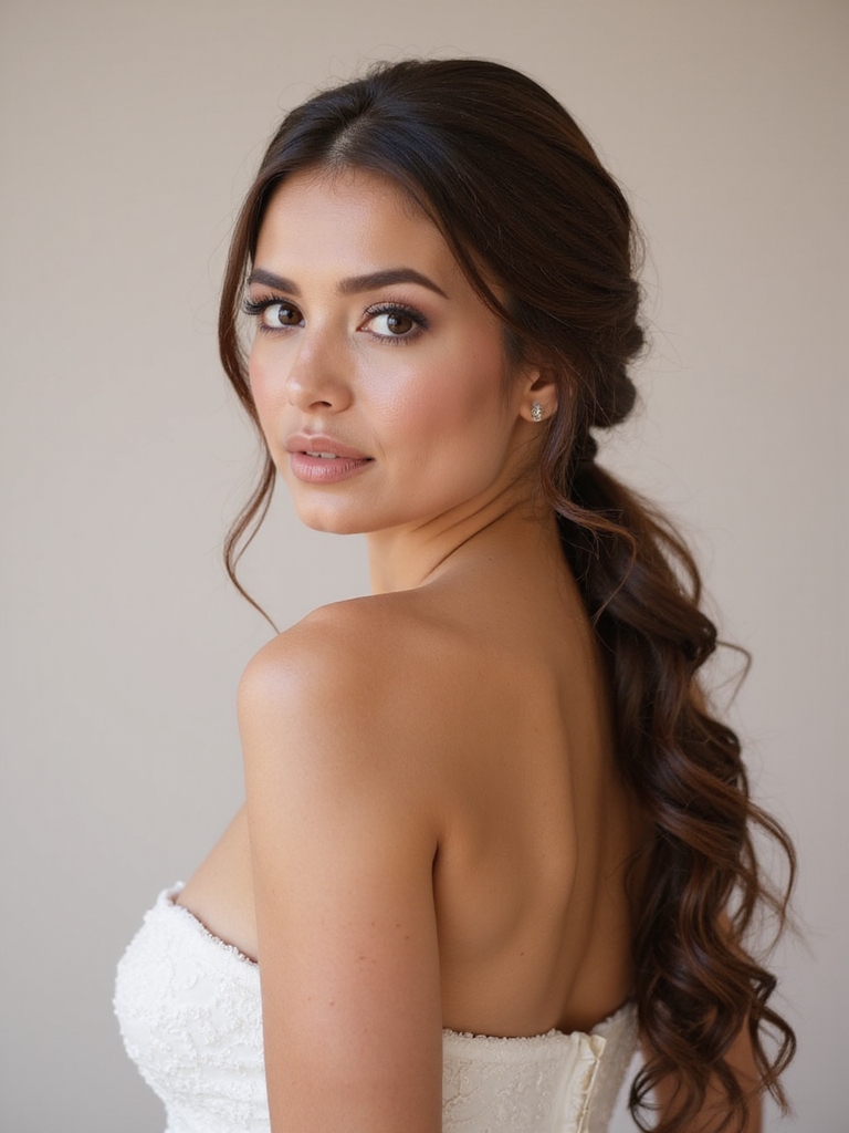 dramatic wedding guest braids