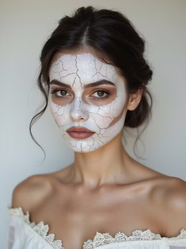 eerie cracked porcelain effect