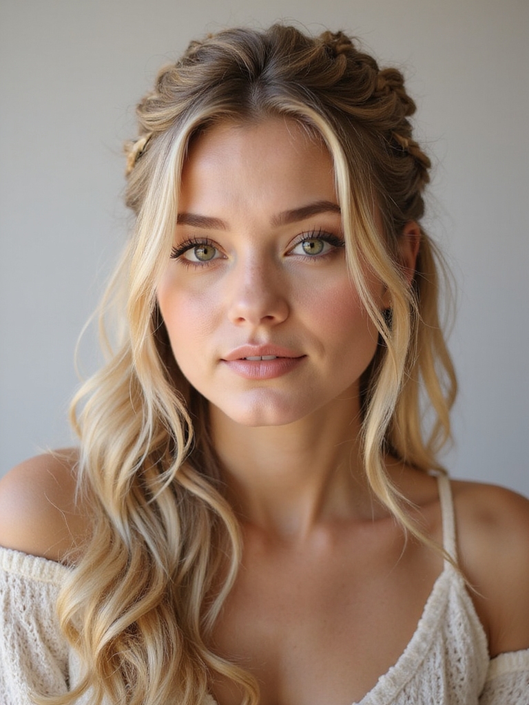 effortless boho bridal hairstyle