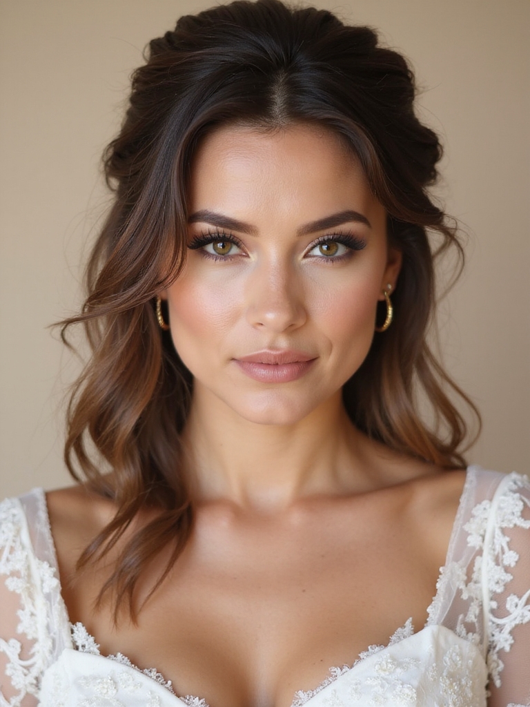 effortless boho bridal hairstyle