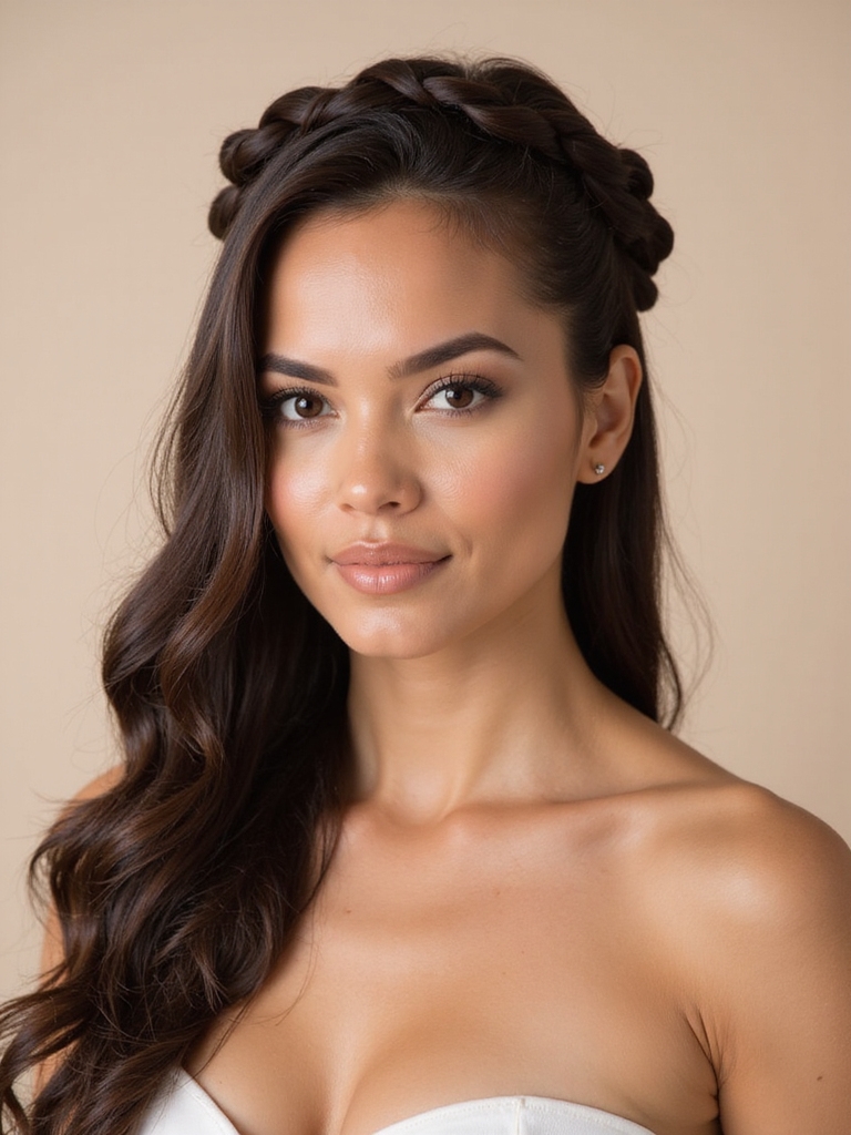 effortless braided crown hairstyle