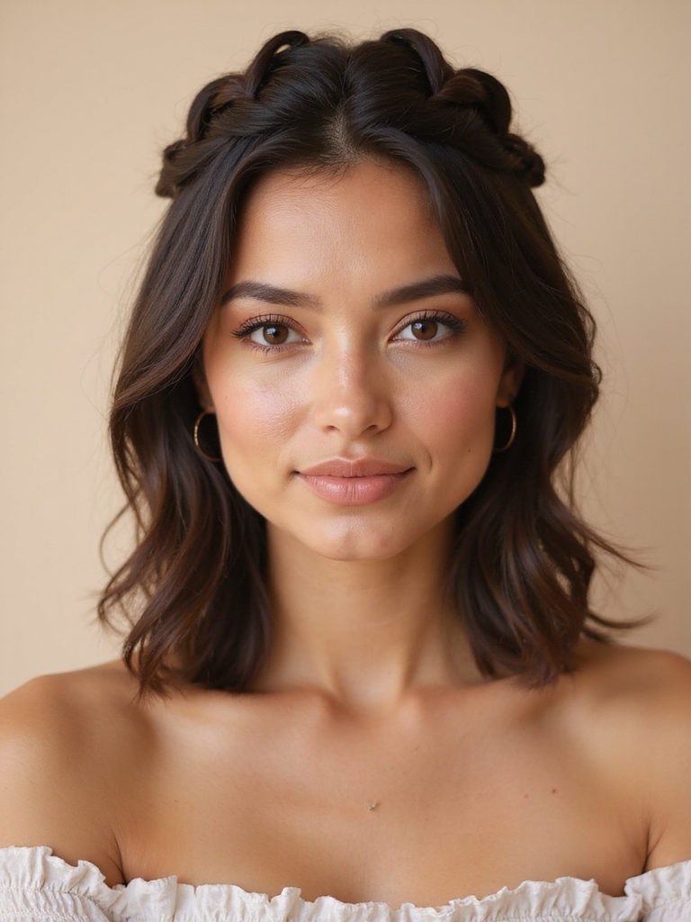 effortless braided crown style