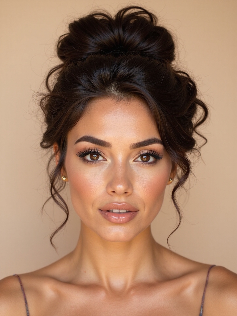 effortless elegant curly chignon