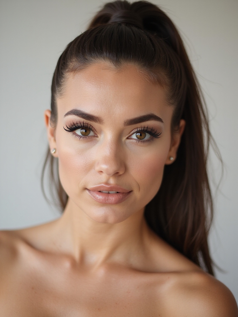 effortless glamorous high ponytail