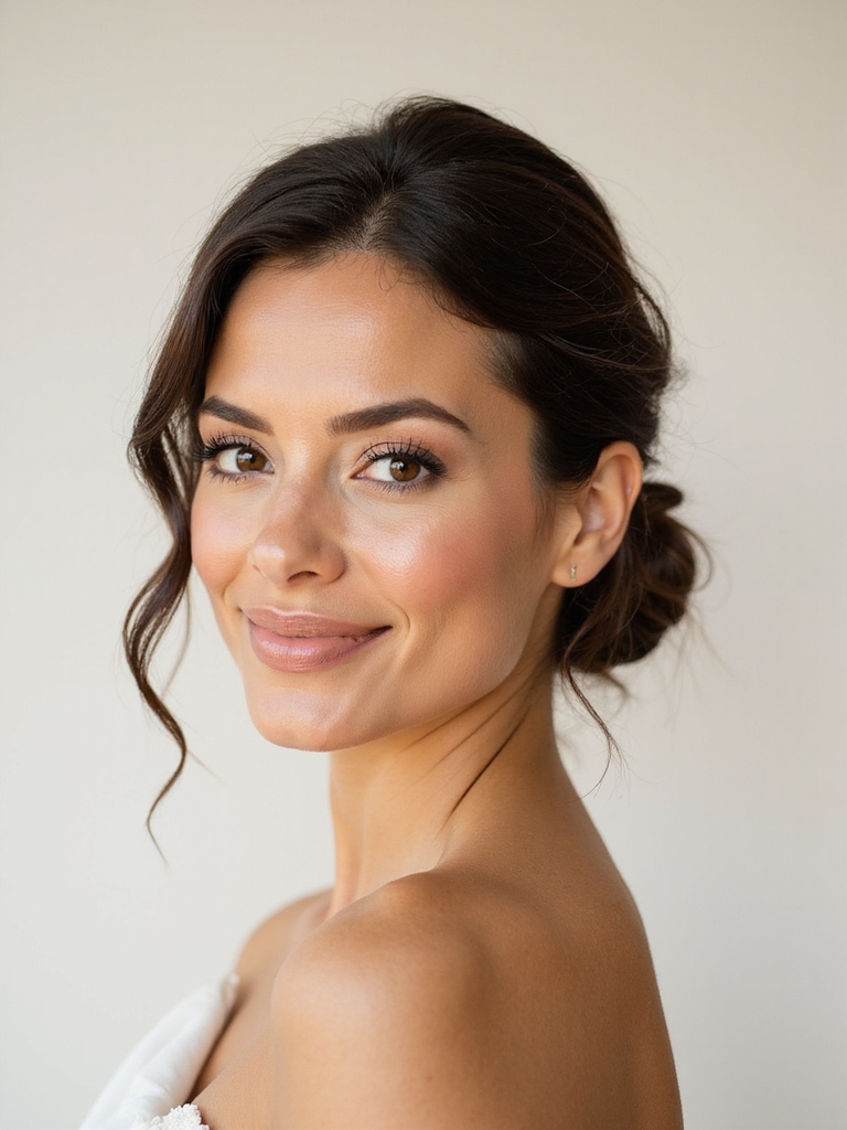 effortless low bun elegance