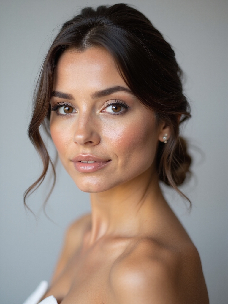 effortless natural wedding beauty