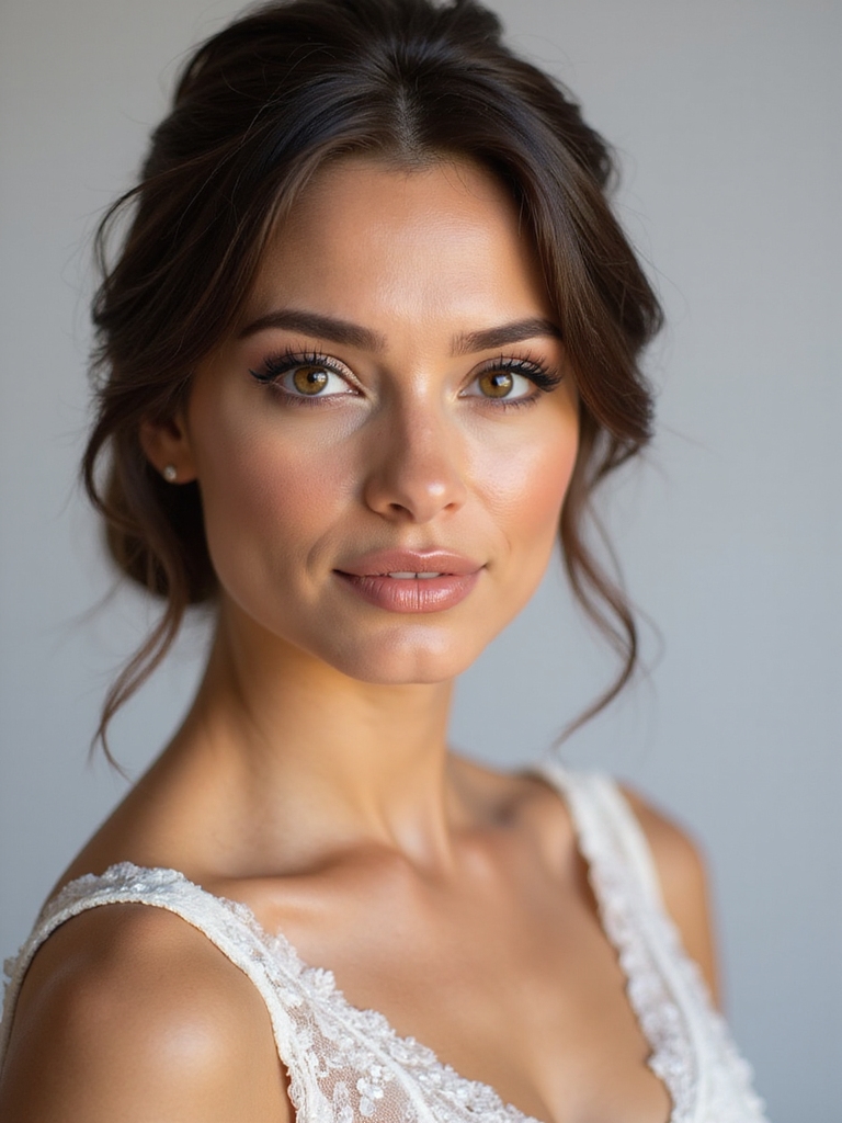 effortless natural wedding beauty