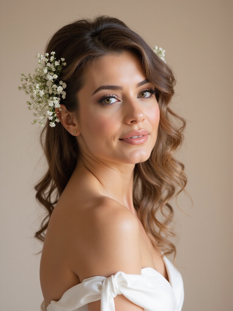 effortless romantic floral waves