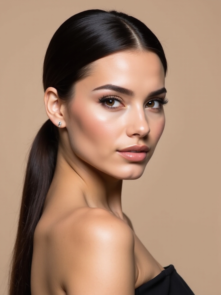 effortless sleek low ponytail