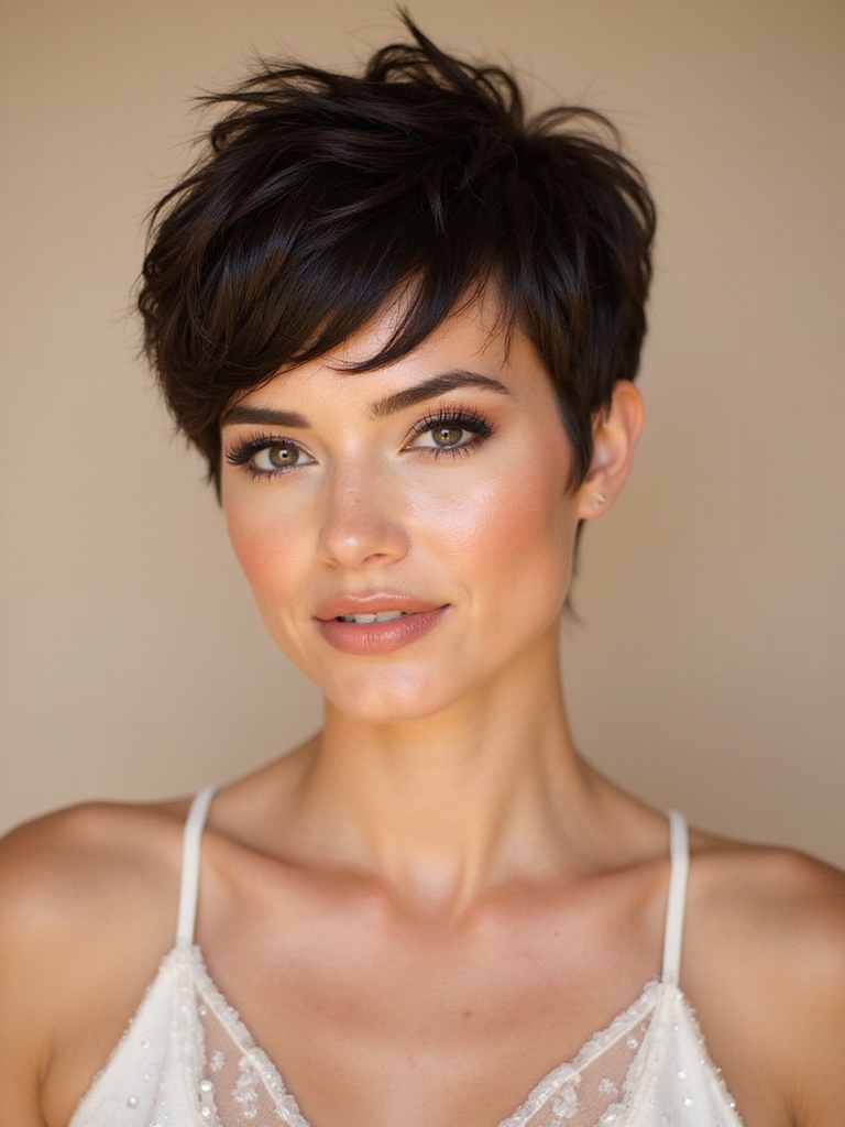 effortless textured pixie hairstyle