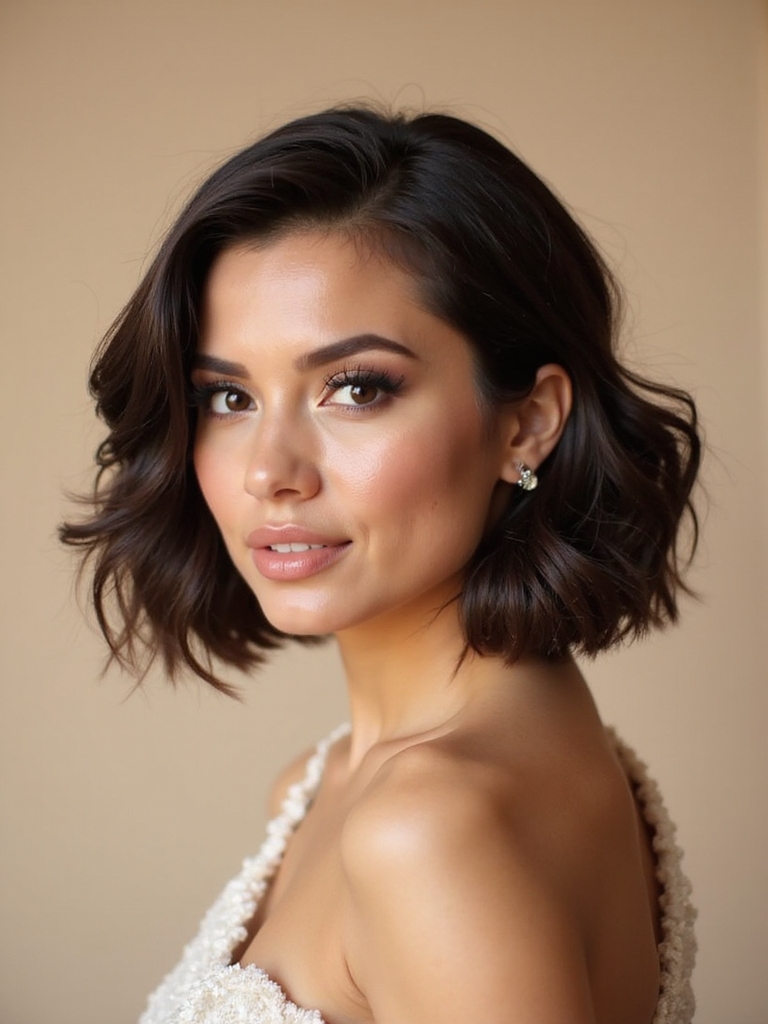 effortless wavy layered bobs