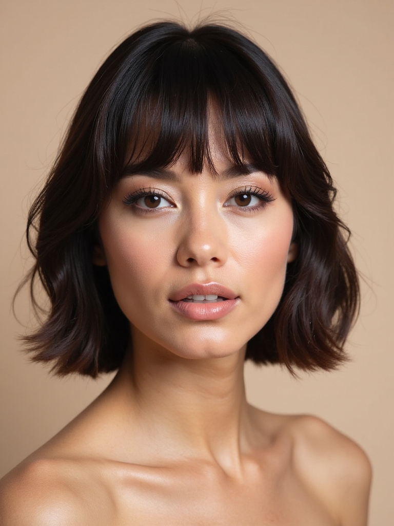 effortlessly chic side swept lob