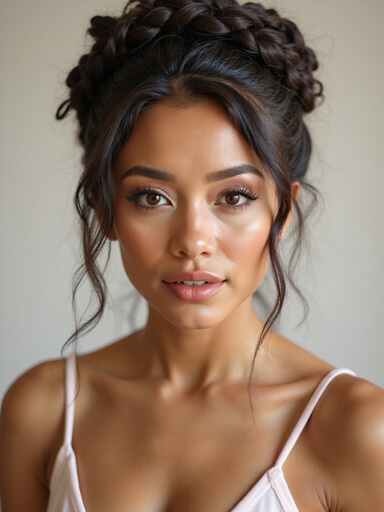 effortlessly dreamy braided updo