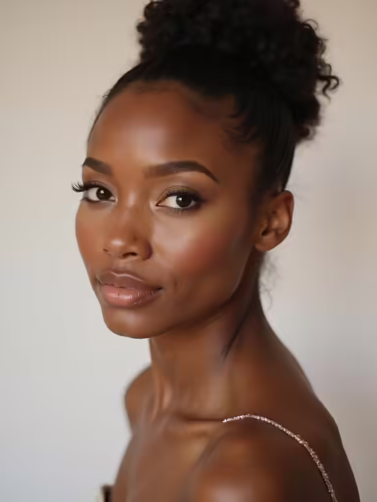 elegant black bridal glamour