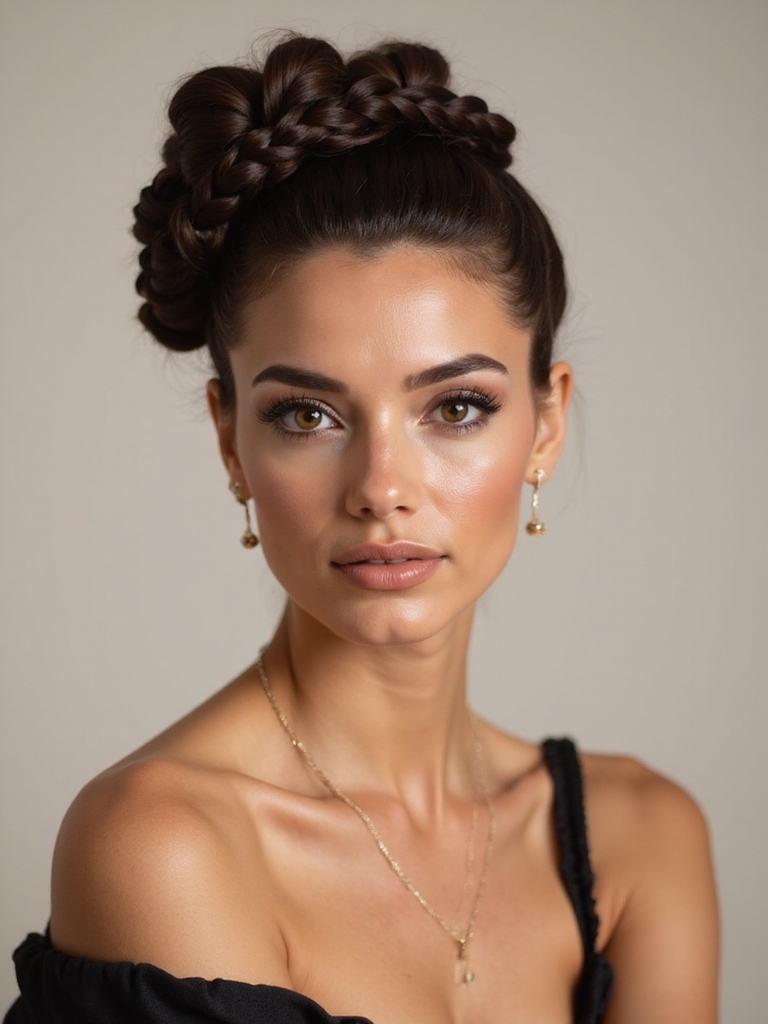 elegant braided bun styles
