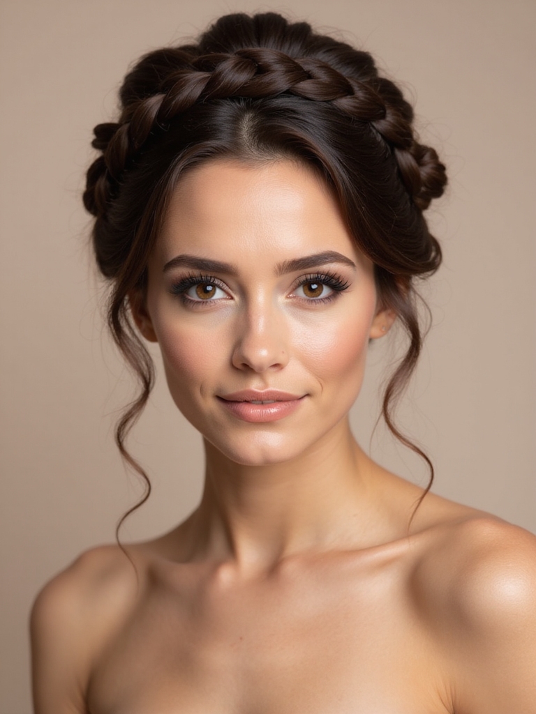 elegant braided updo style