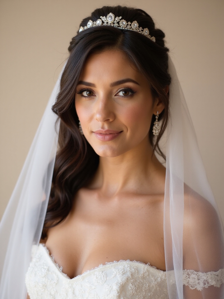 elegant cathedral veil styling