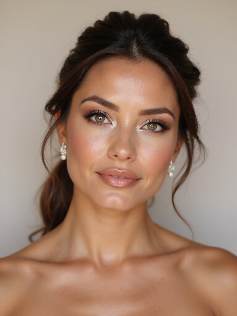 elegant champagne shimmer eyeshadow