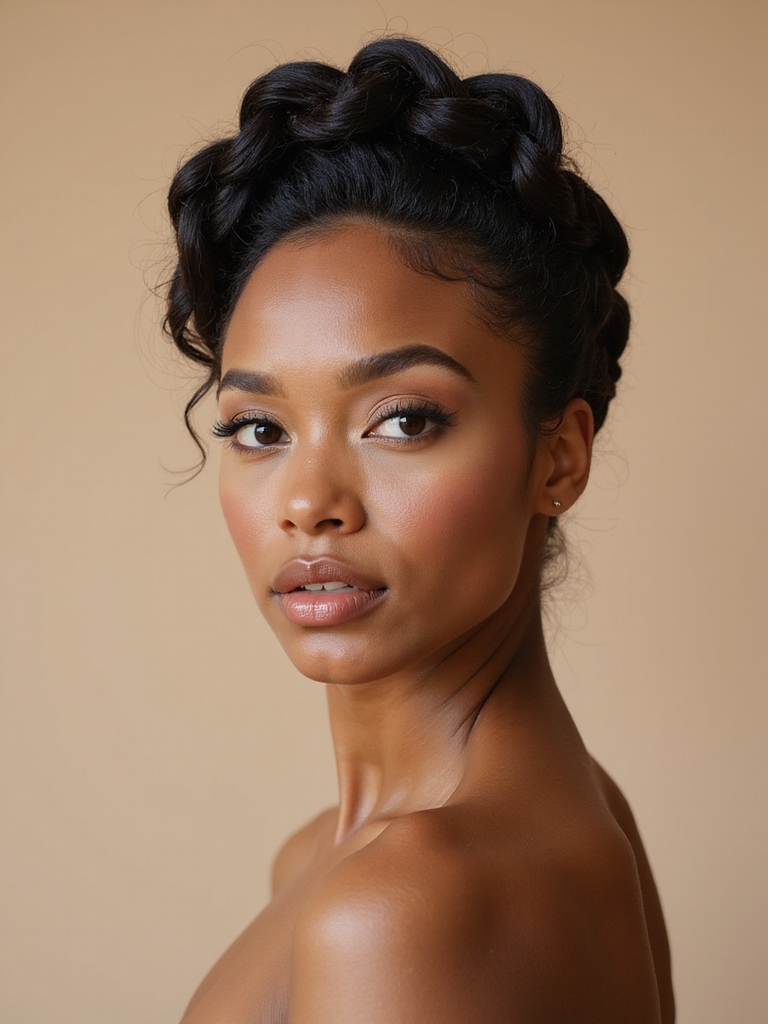 elegant crown braid hairstyle