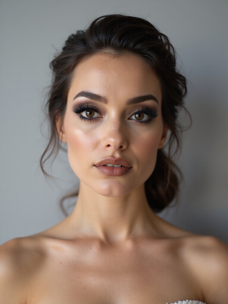elegant dark bride makeup