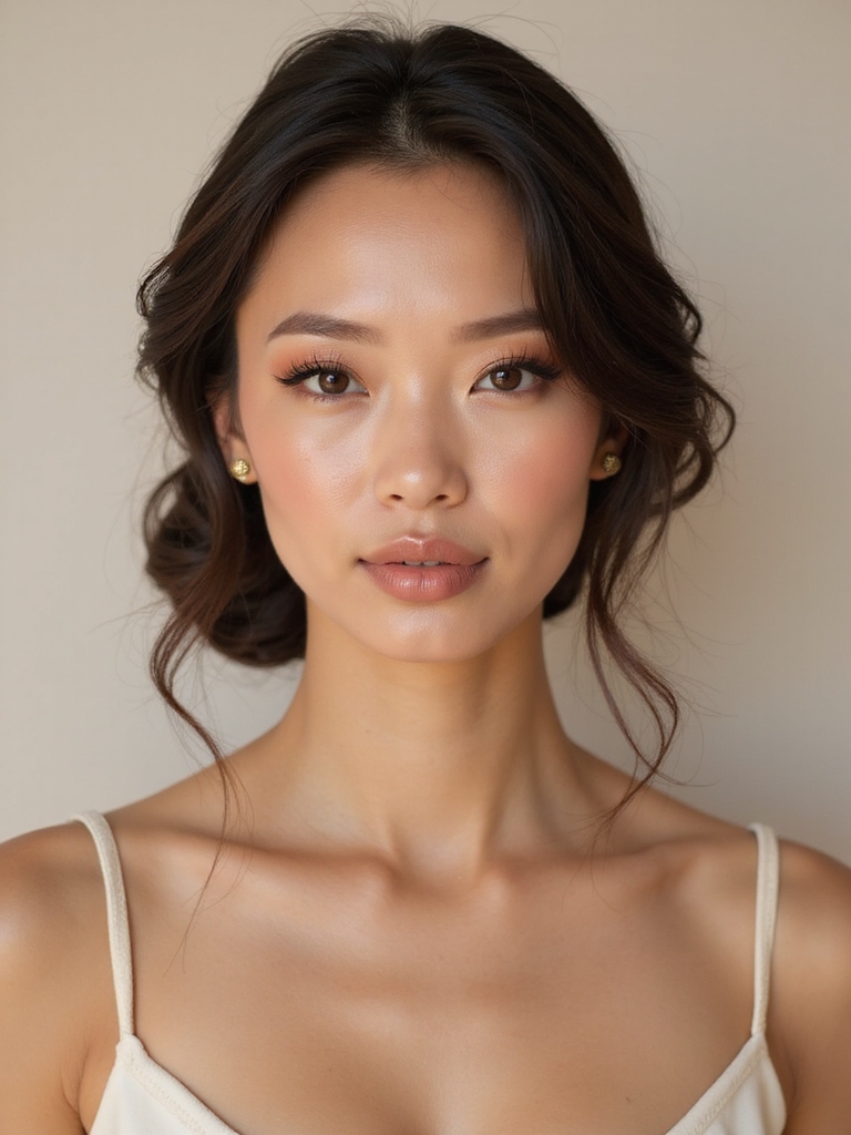 elegant gold bridesmaid makeup