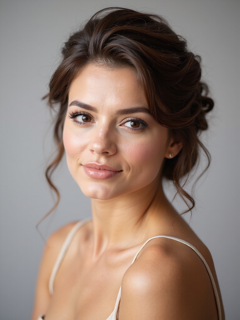 elegant half up braid style