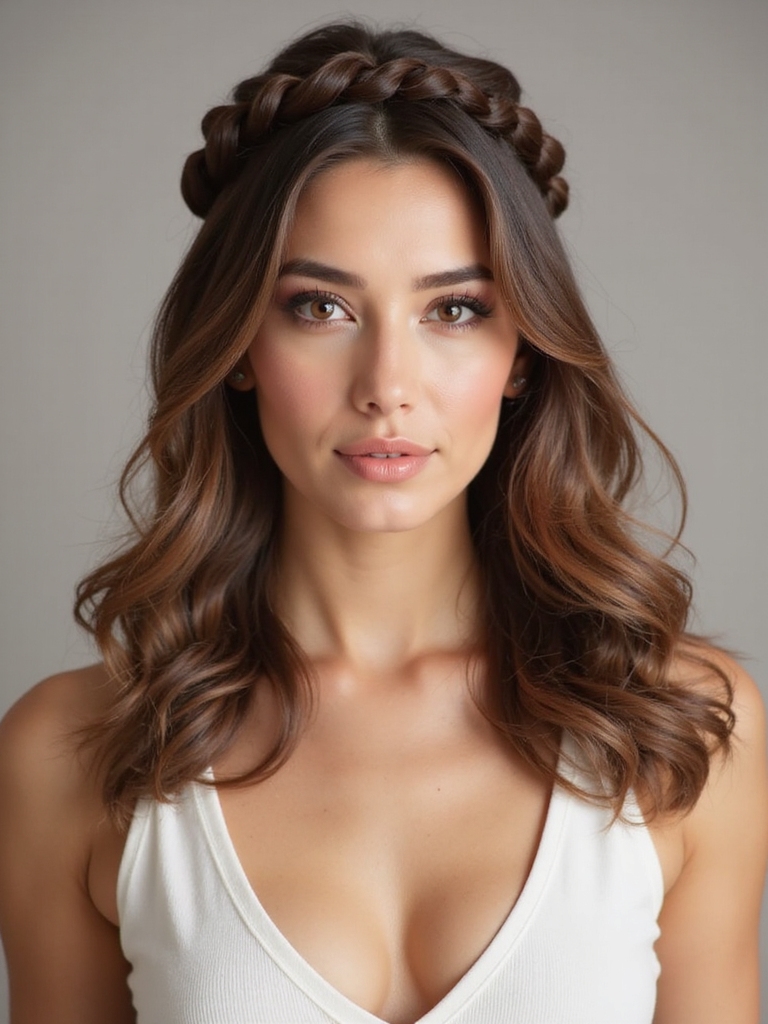 elegant half up braid tutorial