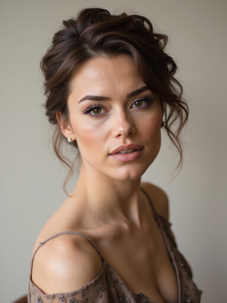 elegant half up crown