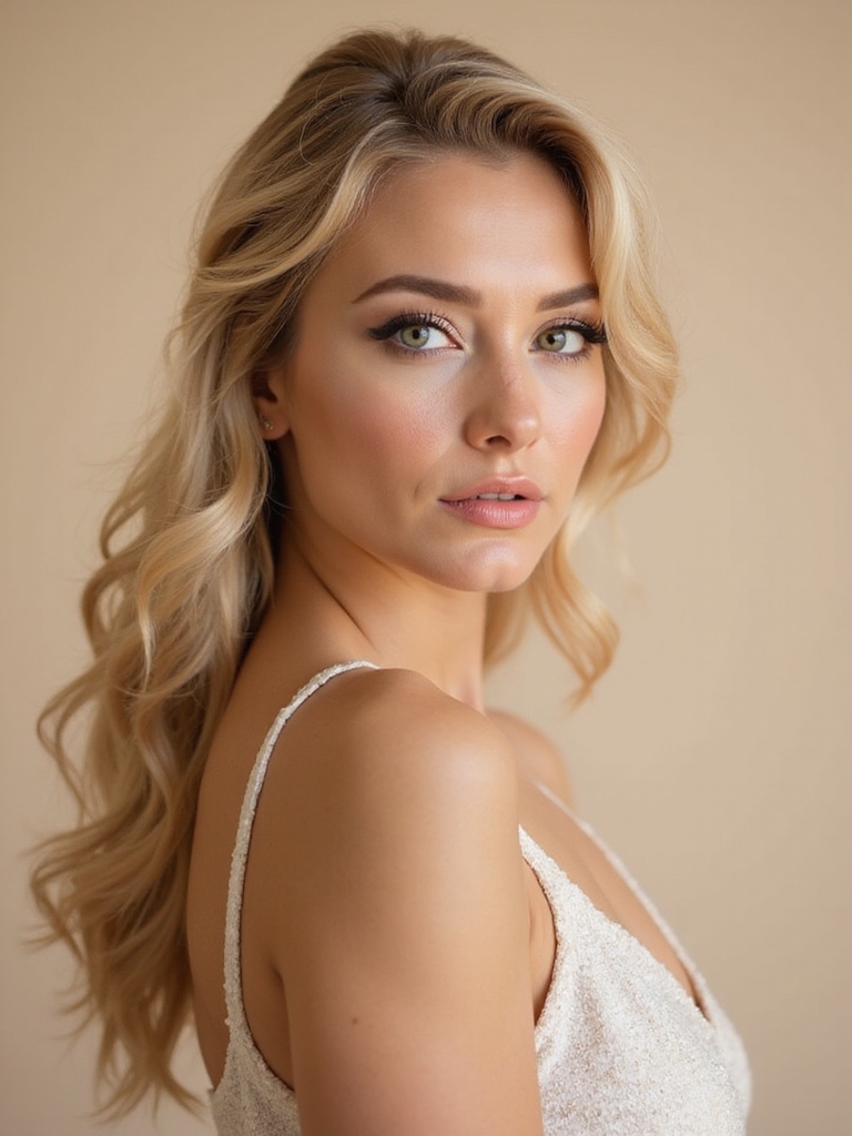 elegant half up crown waves