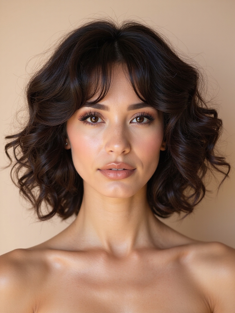 elegant half up curly hairstyle