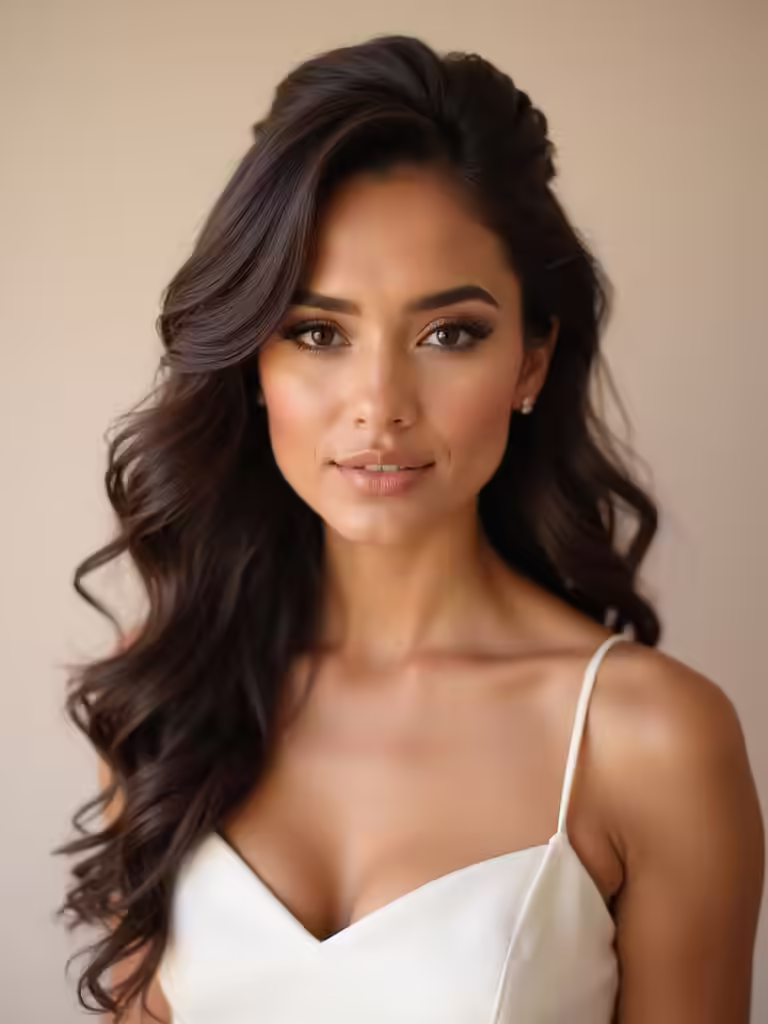 elegant half up hairstyles showcased