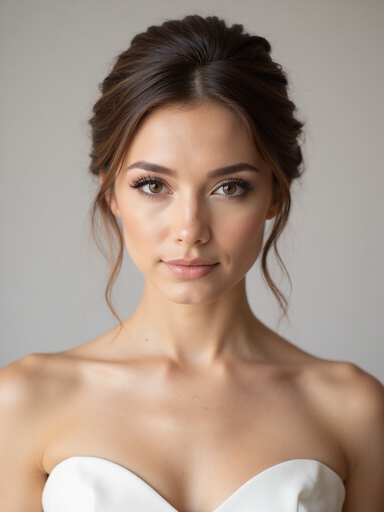 elegant half up twisted crown
