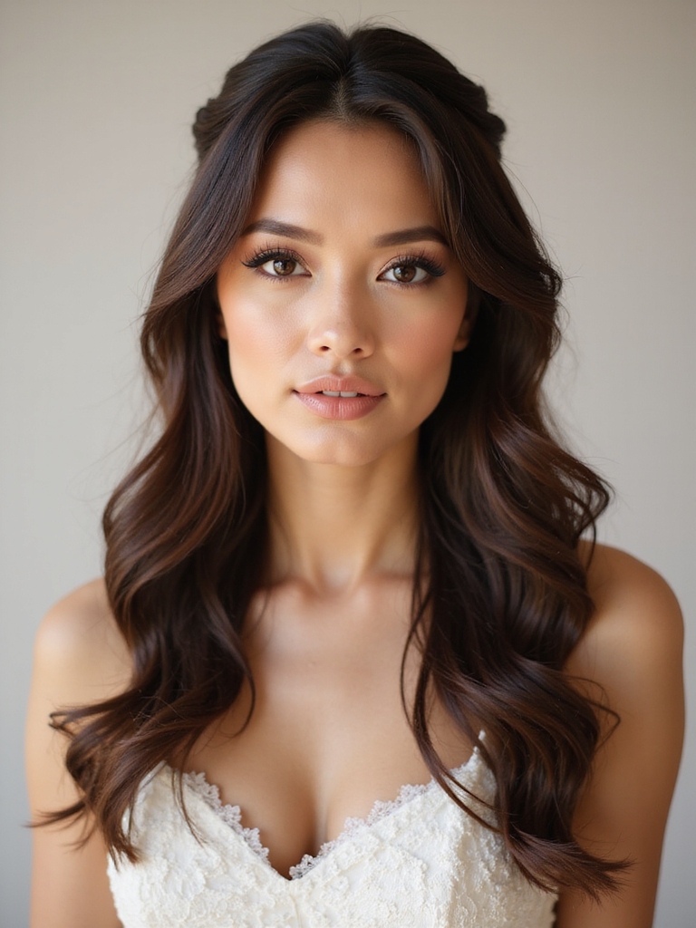 elegant half up wedding hairstyle