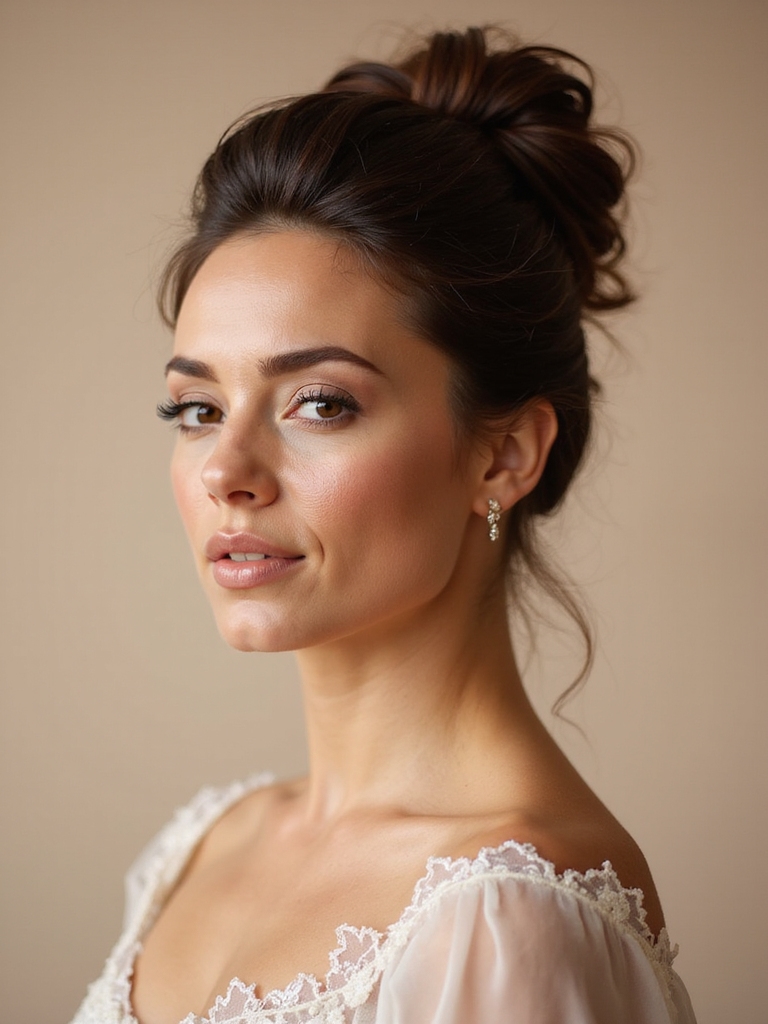 elegant half updo hairstyle