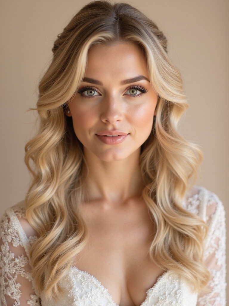 elegant half updo perfection