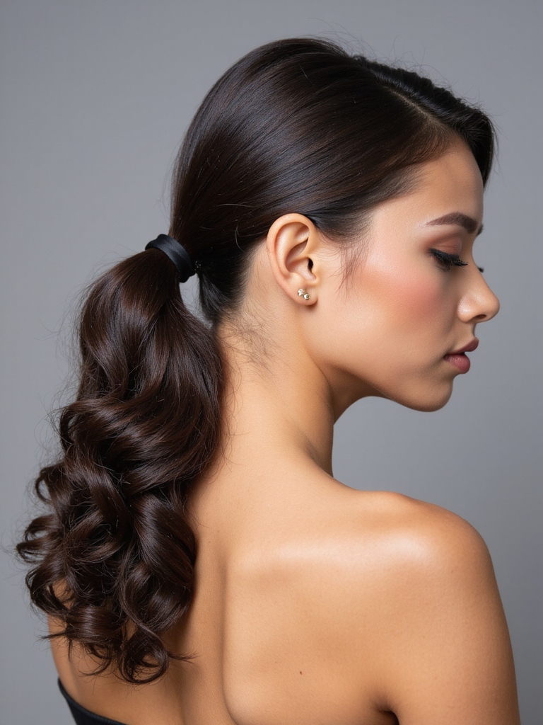 elegant hidden ponytail style