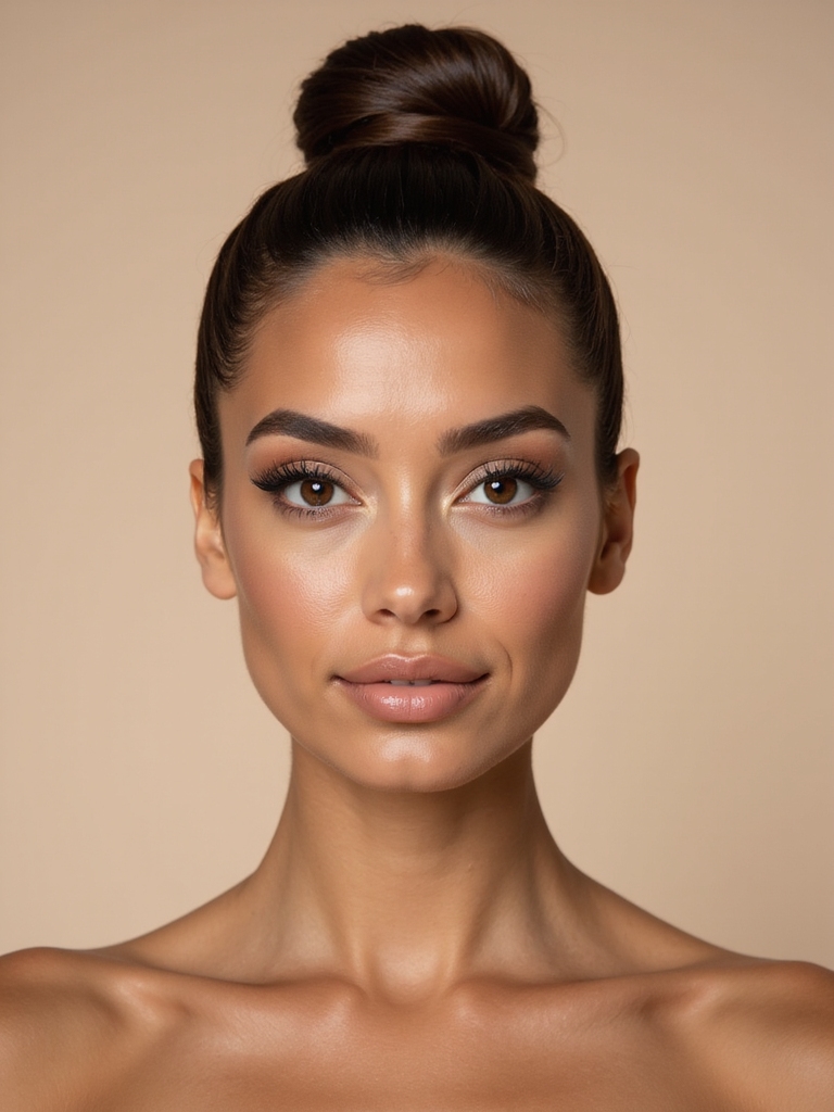 elegant low knot hairstyle