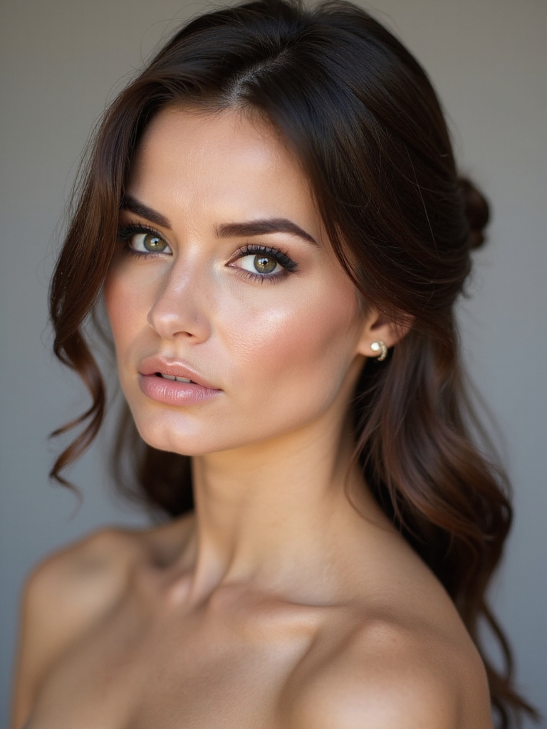 elegant low knot hairstyle