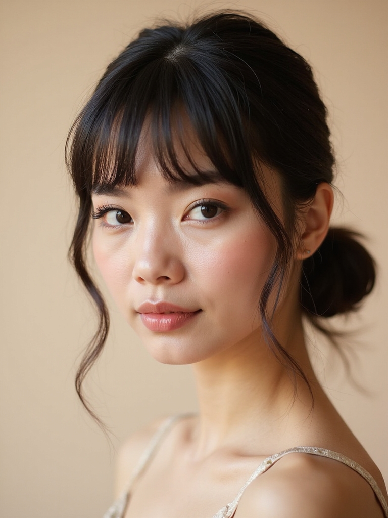 elegant low ponytail style